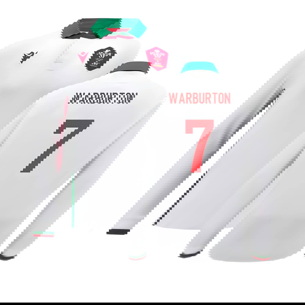 2024-2025 Wales Away Cotton LS Rugby Shirt (Warburton 7)