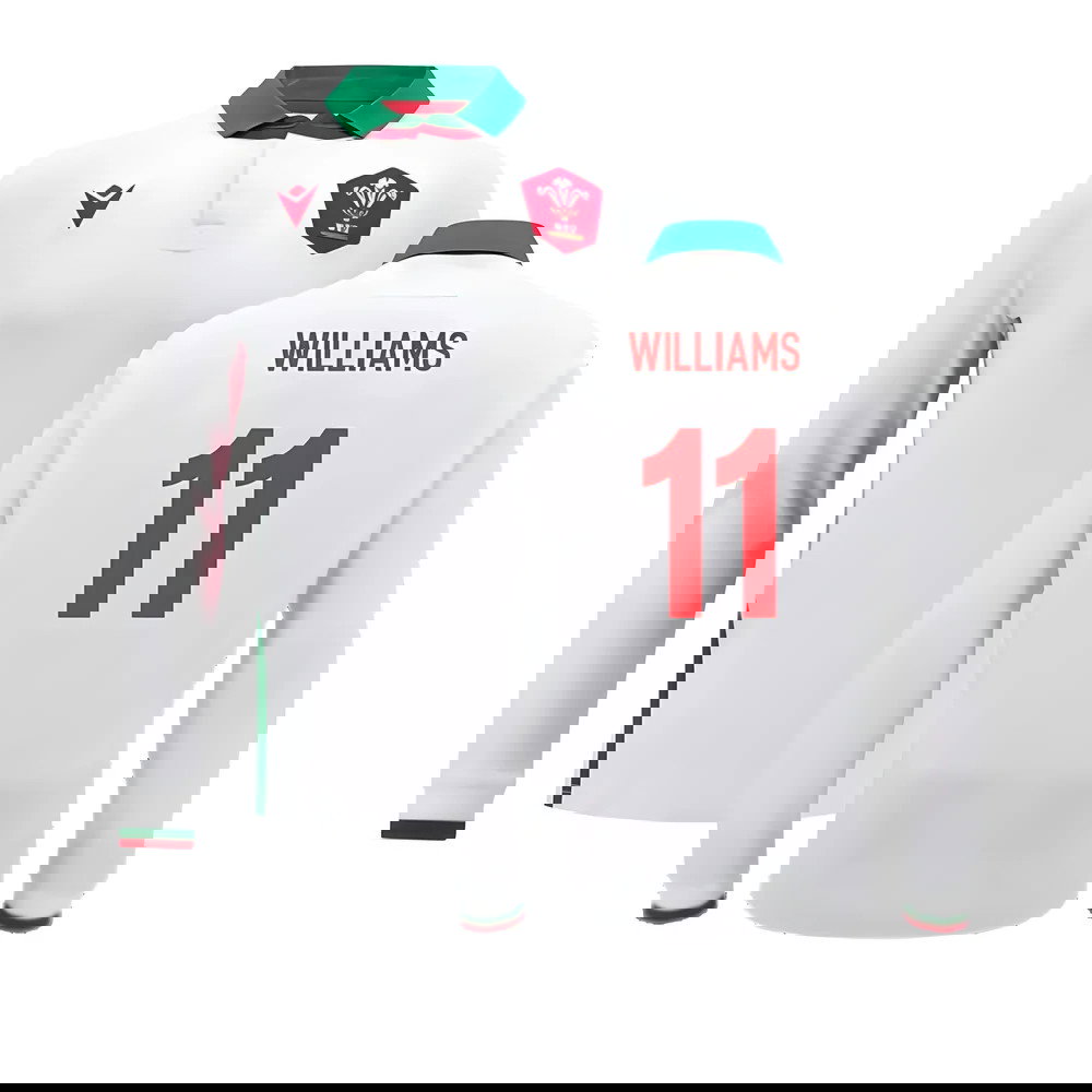 2024-2025 Wales Away Cotton LS Rugby Shirt (Williams 11)