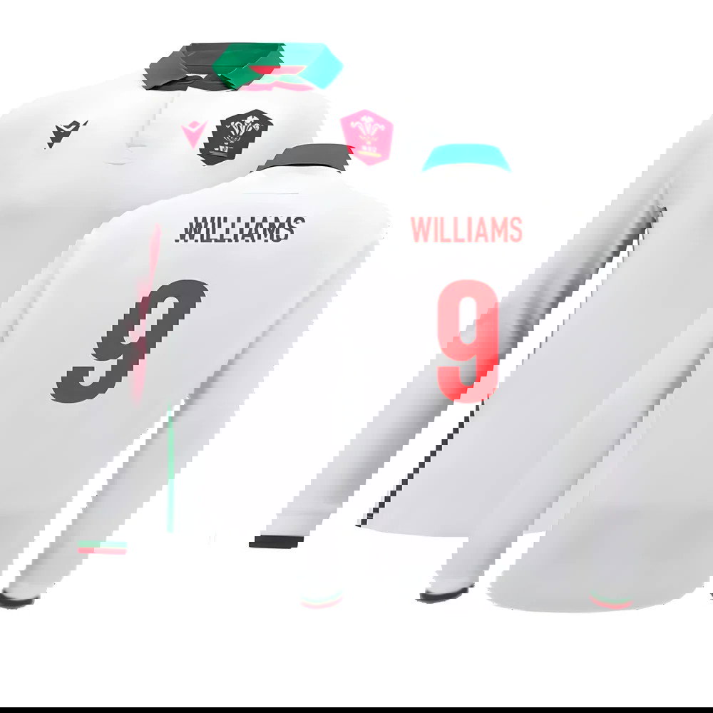 2024-2025 Wales Away Cotton LS Rugby Shirt (Williams 9)