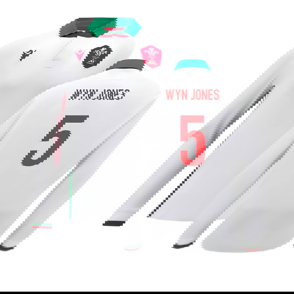 2024-2025 Wales Away Cotton LS Rugby Shirt (Wyn Jones 5)