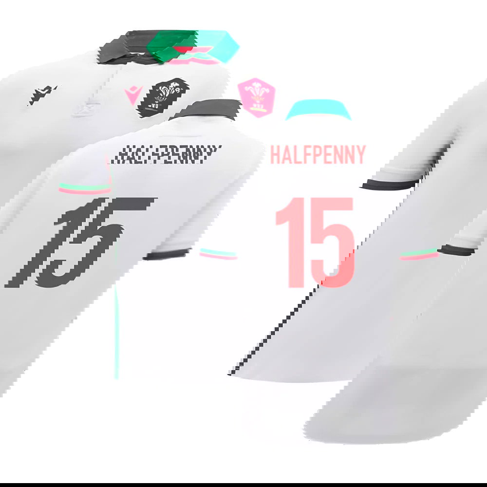 2024-2025 Wales Away Cotton Rugby Shirt (Kids) (Halfpenny 15)