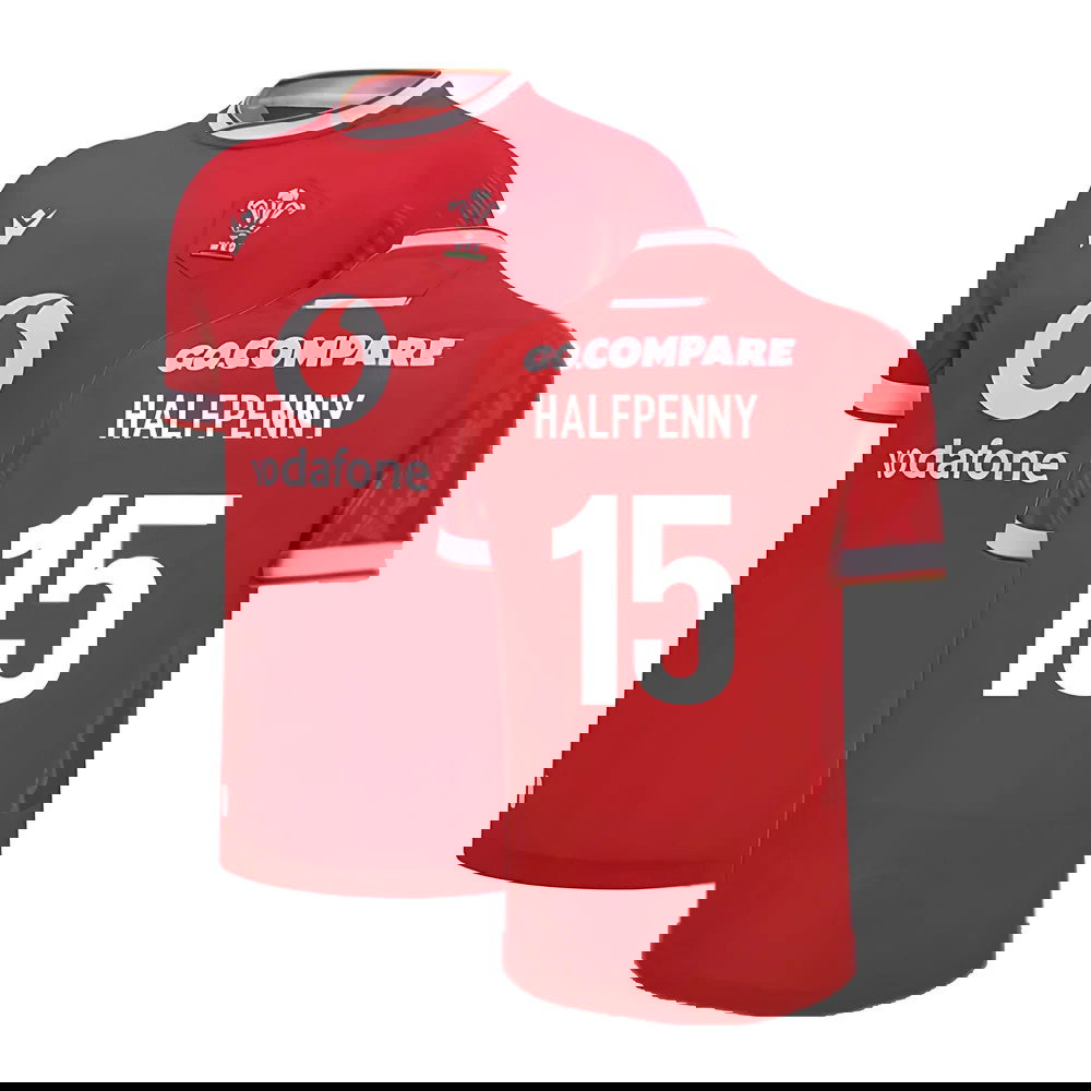 2024-2025 Wales Home Poly Replica Rugby Shirt (Halfpenny 15)