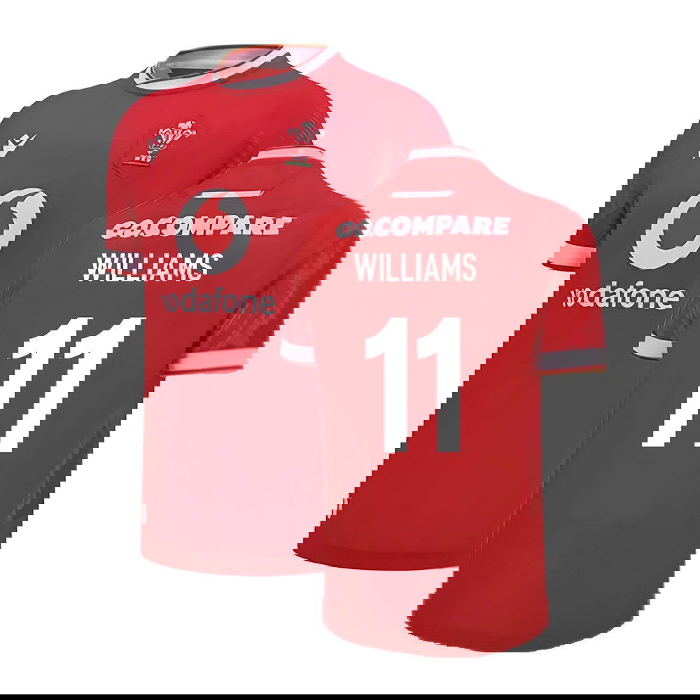 2024-2025 Wales Home Poly Replica Rugby Shirt (Williams 11)