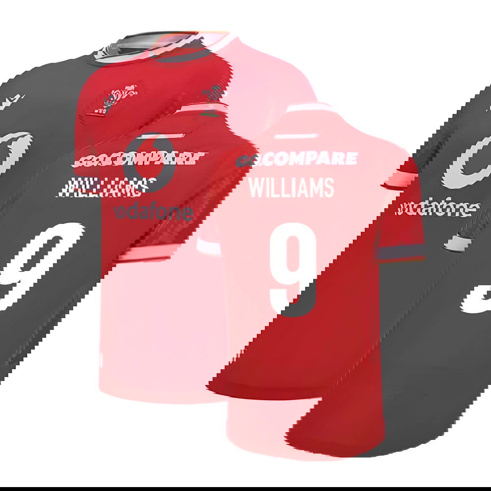 2024-2025 Wales Home Poly Replica Rugby Shirt (Williams 9)