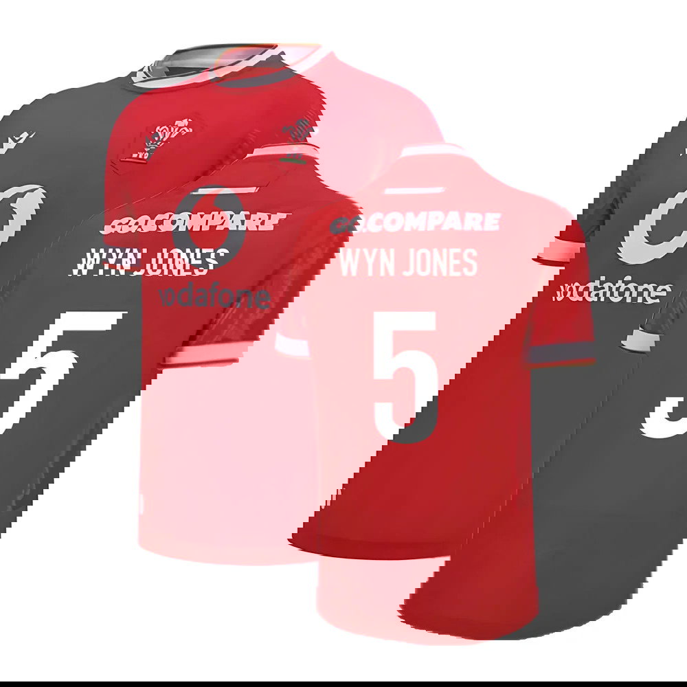 2024-2025 Wales Home Poly Replica Rugby Shirt (Wyn Jones 5)