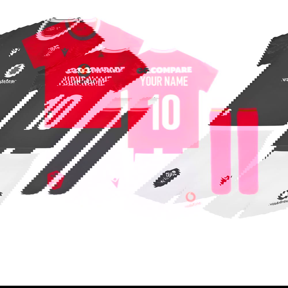 2024-2025 Wales Home Rugby Mini Kit (Your Name)