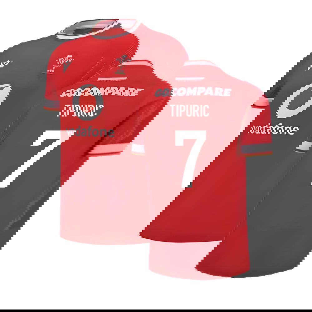 2024-2025 Wales Rugby Home Slim Fit Shirt (Tipuric 7)