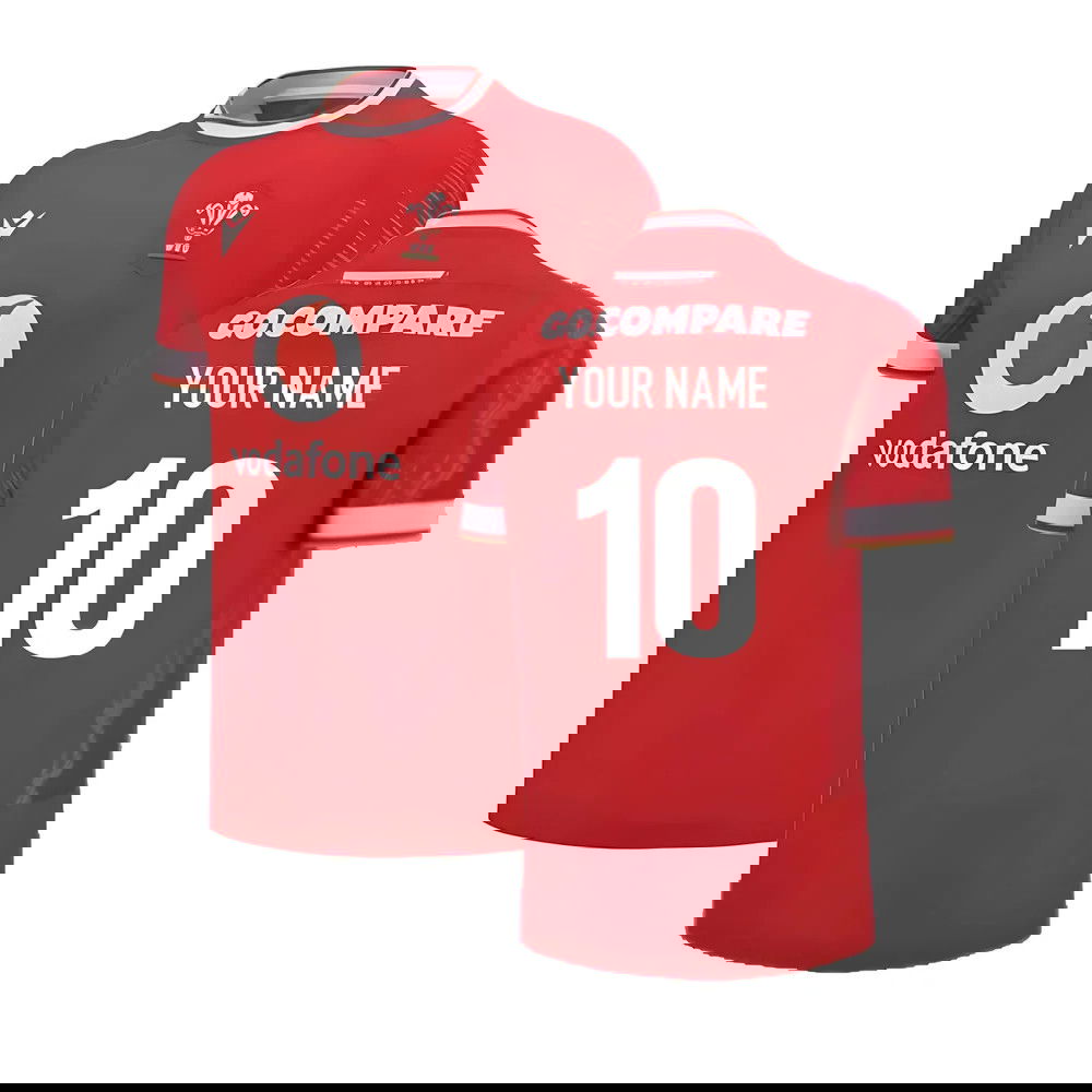 2024-2025 Wales Rugby Home Slim Fit Shirt (Your Name)