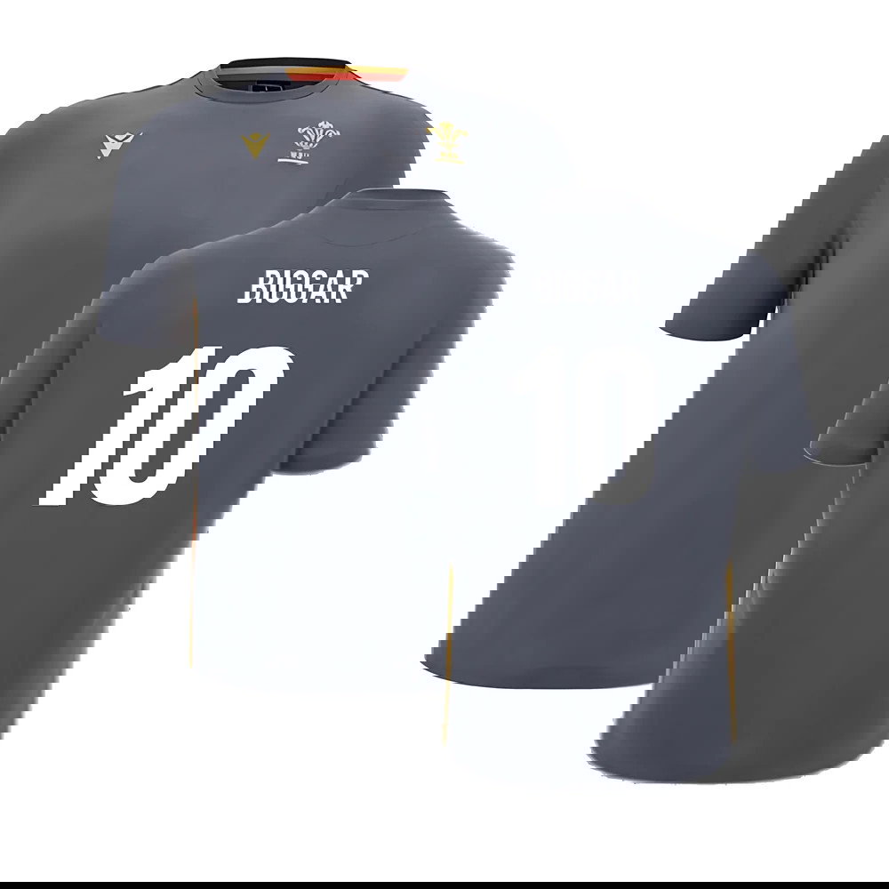 2024-2025 Wales Rugby Travel Cotton T-Shirt (Anthracite) (Biggar 10)