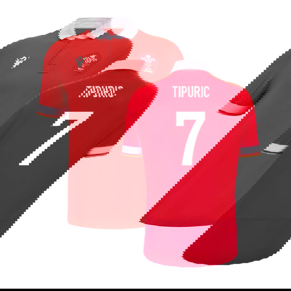 2024-2025 Wales WRU Home Cotton Rugby Shirt (Kids) (Tipuric 7)
