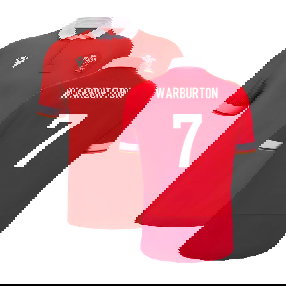 2024-2025 Wales WRU Home Cotton Rugby Shirt (Warburton 7)