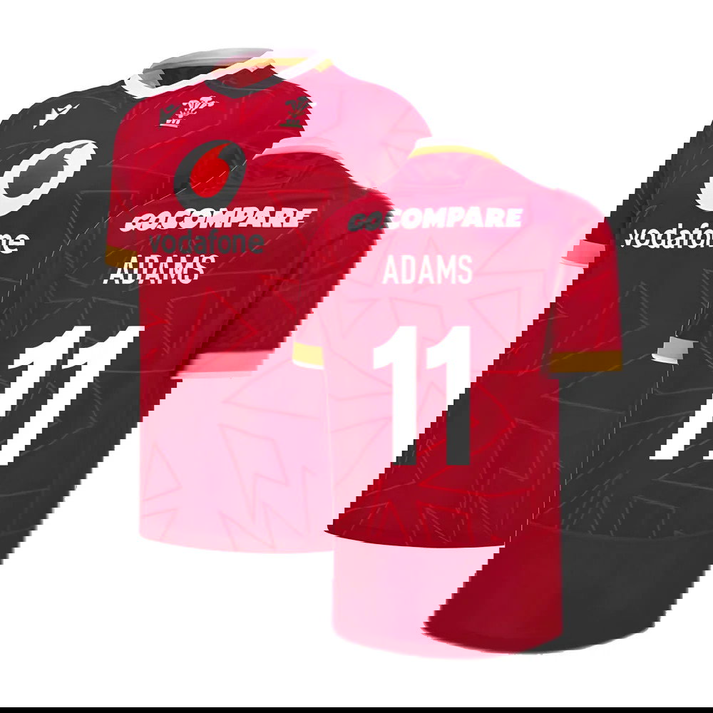 2024-2025 Wales WRU Home Pathway Poly Rugby Shirt (Adams 11)
