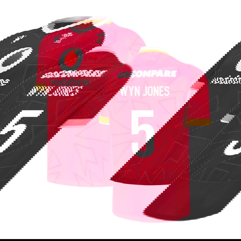 2024-2025 Wales WRU Home Pathway Poly Rugby Shirt (Wyn Jones 5)