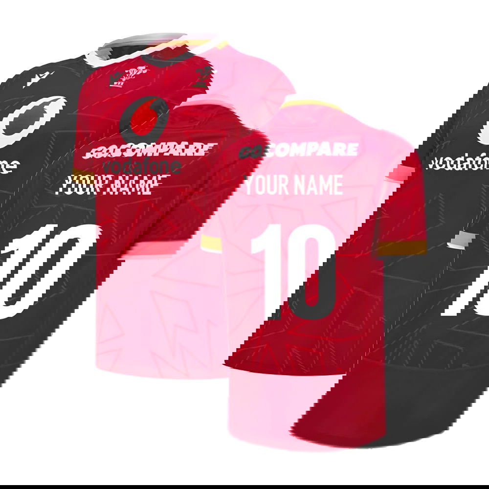 2024-2025 Wales WRU Home Pathway Poly Rugby Shirt (Your Name)