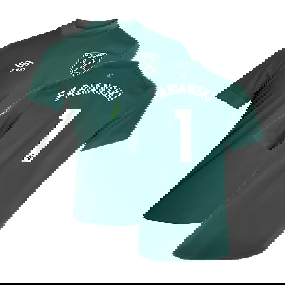 2024-2025 West Ham Goalkeeper Shirt (Green) - Kids (Fabianski 1)