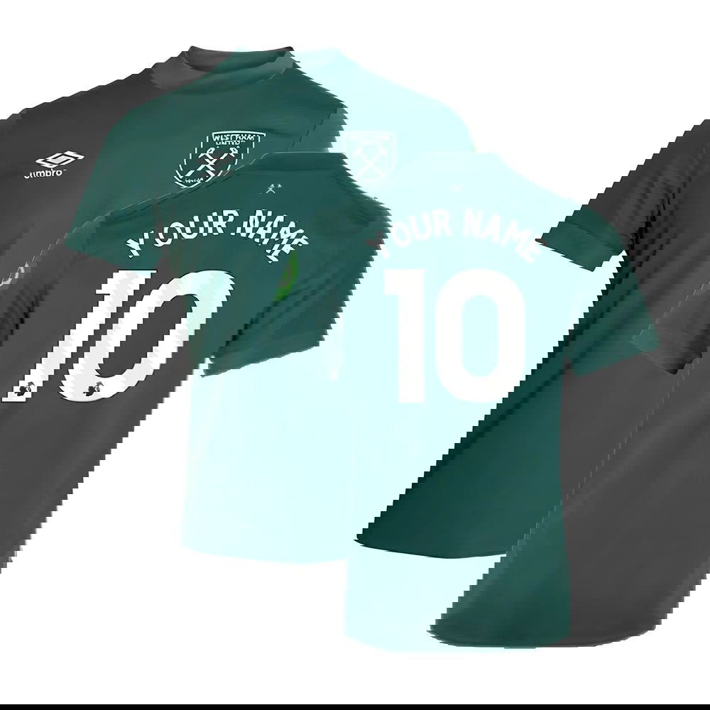 2024-2025 West Ham Goalkeeper Shirt (Green) - Kids (Your Name)