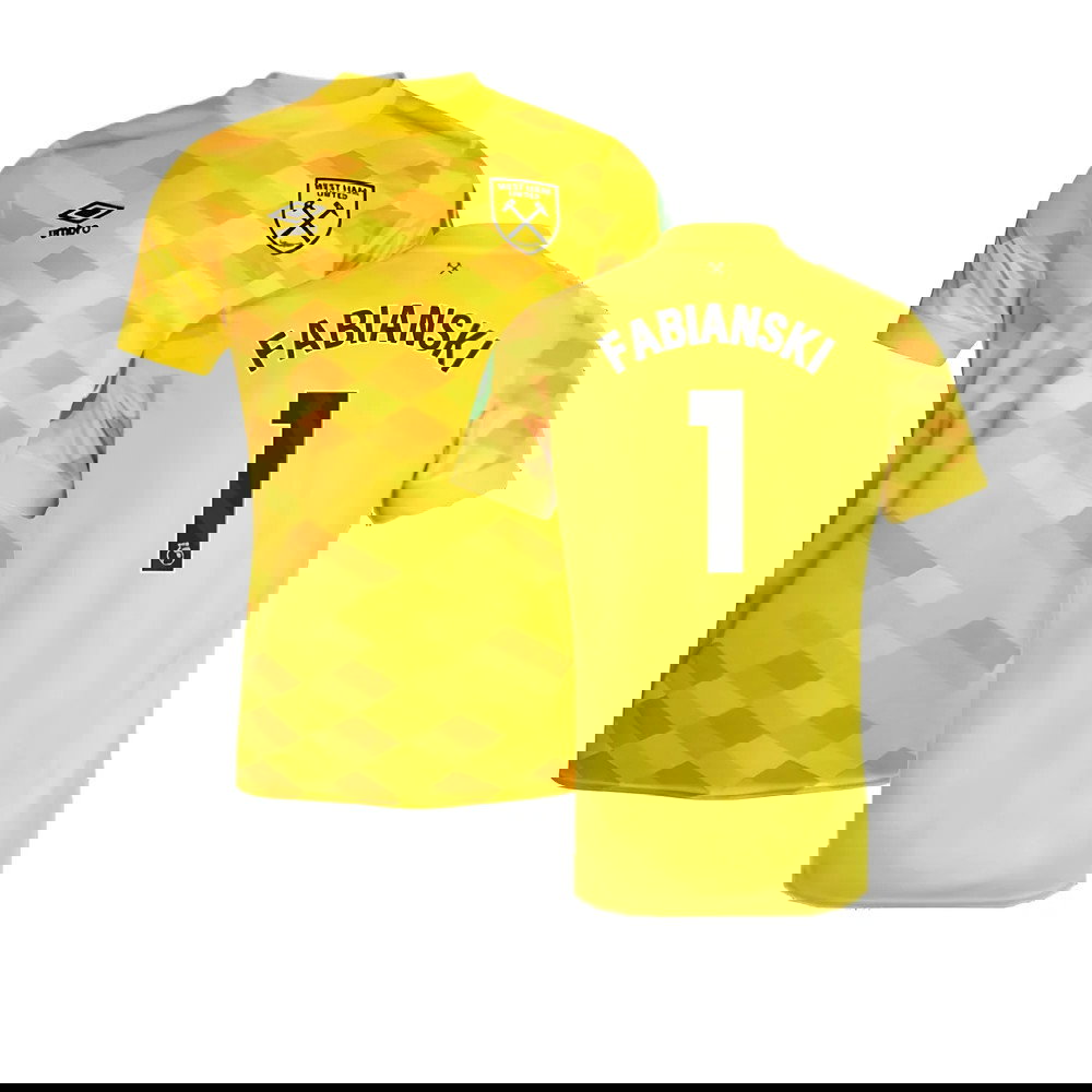 2024-2025 West Ham Goalkeeper Shirt (Yellow) - Kids (Fabianski 1)