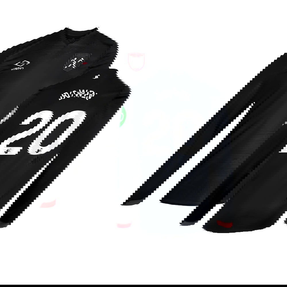 2024-2025 West Ham Long Sleeve Away Shirt (Kids) (Bowen 20)