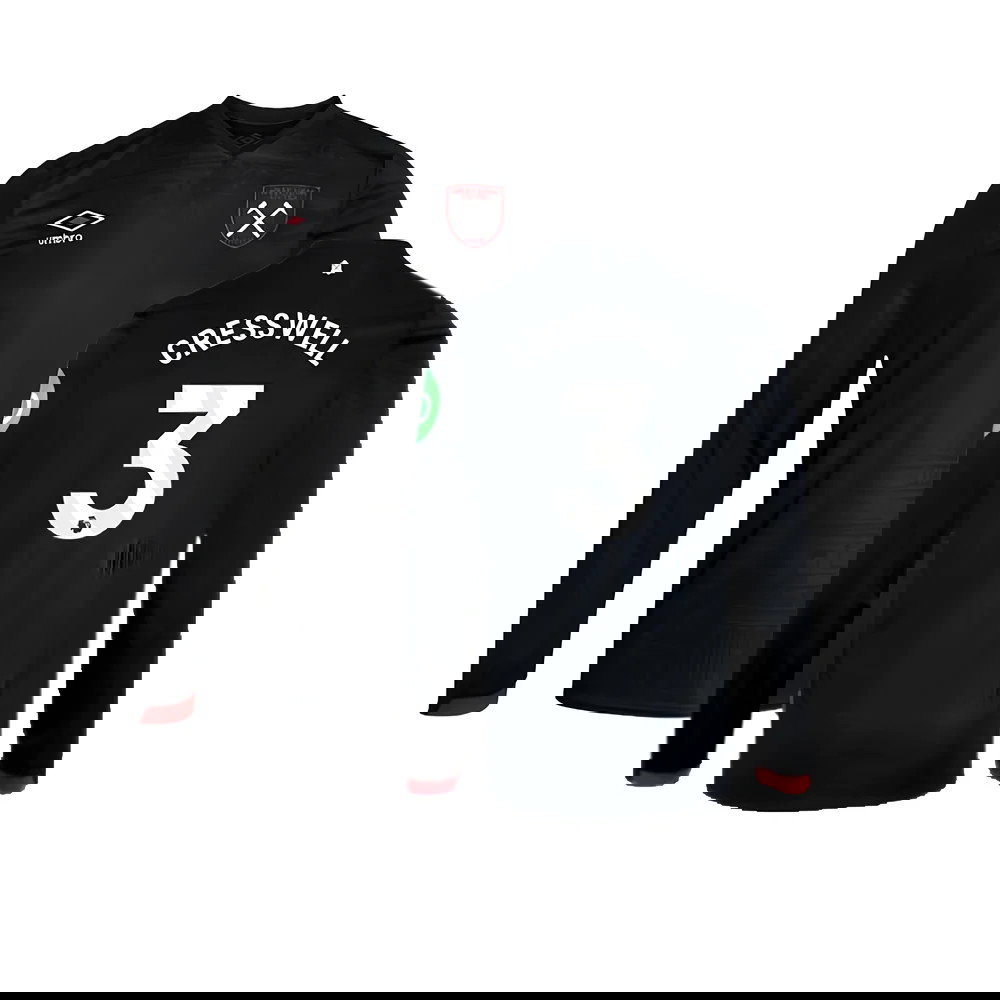 2024-2025 West Ham Long Sleeve Away Shirt (Kids) (Cresswell 3)