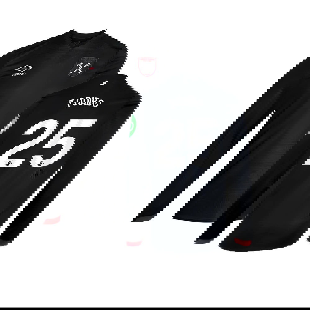 2024-2025 West Ham Long Sleeve Away Shirt (Kids) (Todibo 25)