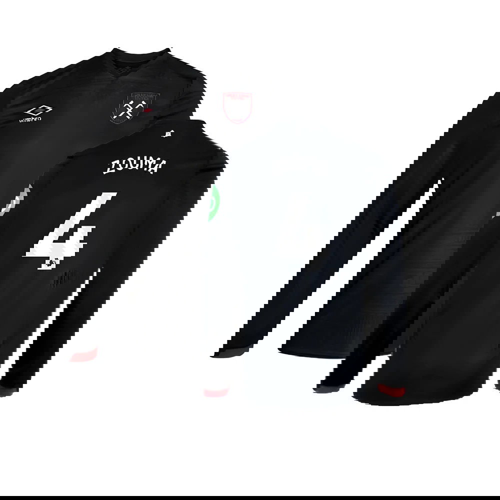 2024-2025 West Ham Long Sleeve Away Shirt (Kids) (Zouma 4)