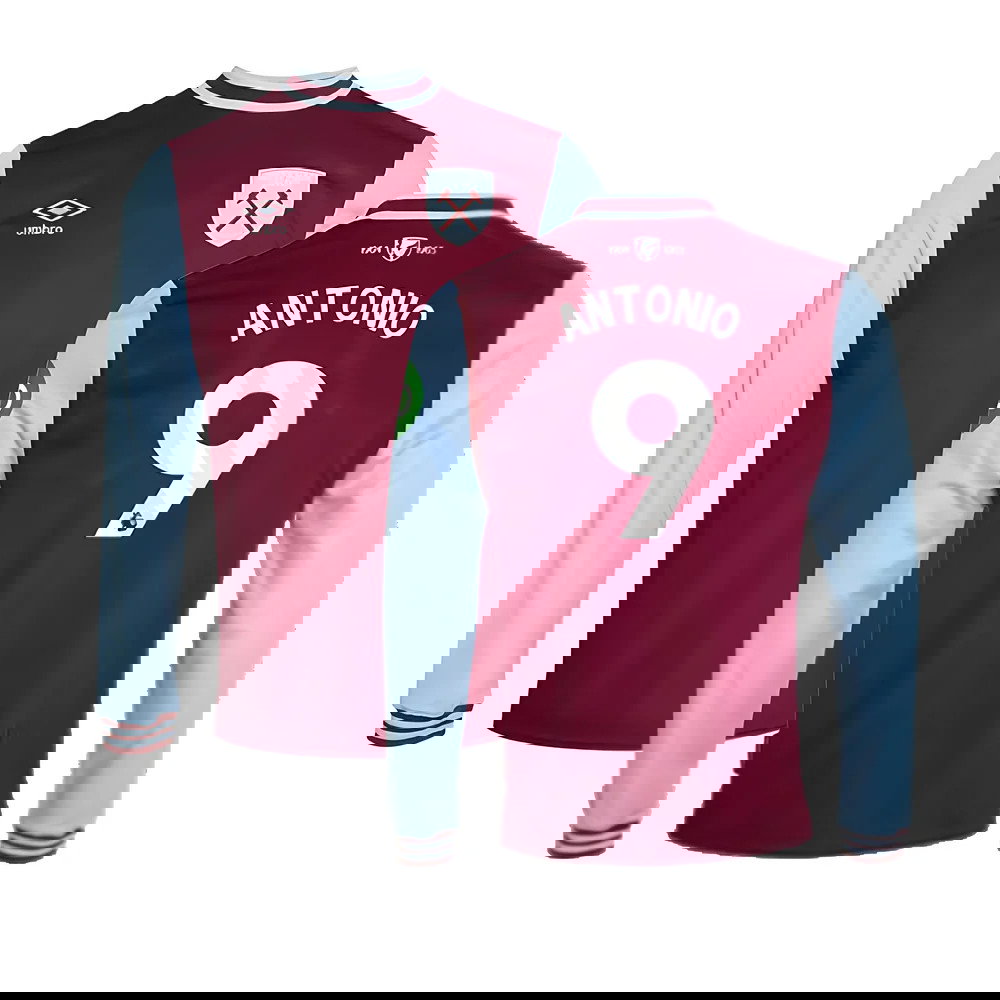 2024-2025 West Ham Long Sleeve Home Shirt (Kids) (Antonio 9)