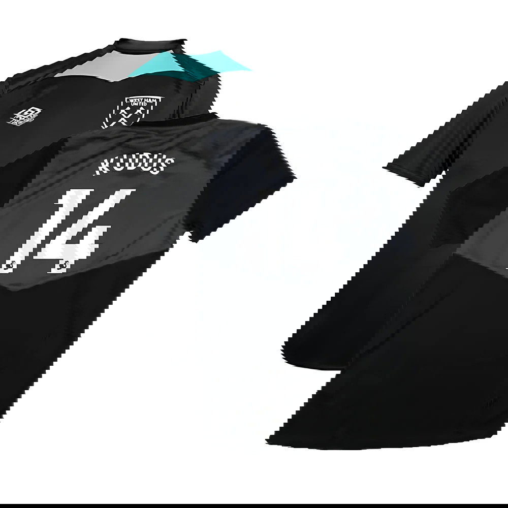 2024-2025 West Ham Training Jersey (Black) - Kids (Kudus 14)