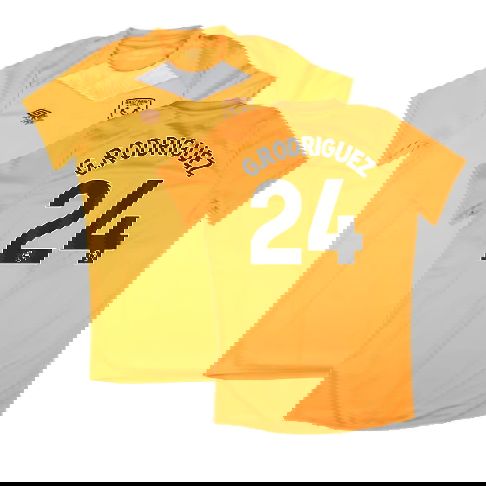 2024-2025 West Ham Training Jersey (Orange) - Kids (G.Rodriguez 24)