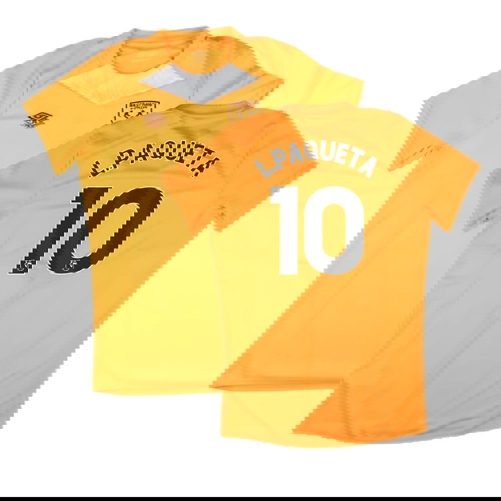 2024-2025 West Ham Training Jersey (Orange) - Kids (L.Paqueta 10)