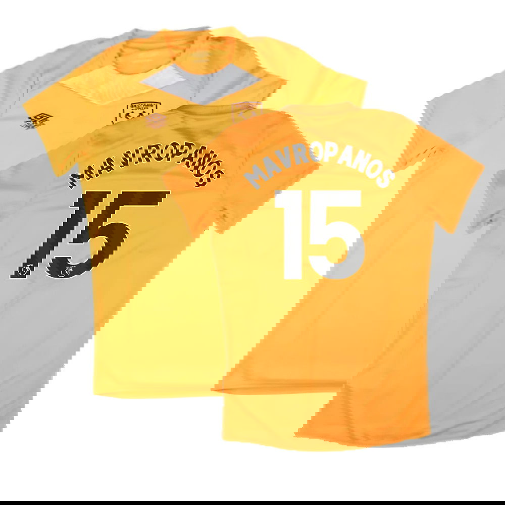 2024-2025 West Ham Training Jersey (Orange) - Kids (Mavropanos 15)