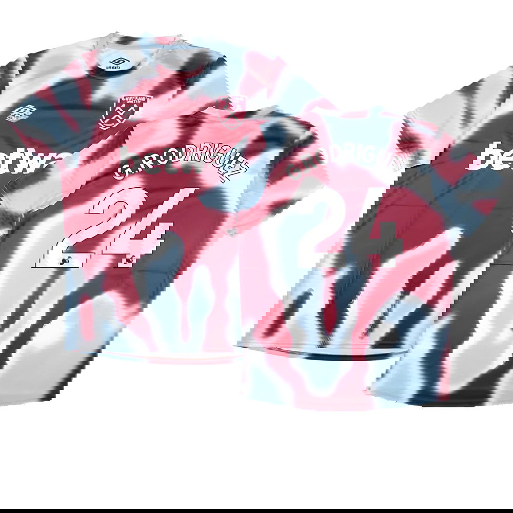 2024-2025 West Ham Warm Up Jersey (New Claret) (G.Rodriguez 24)