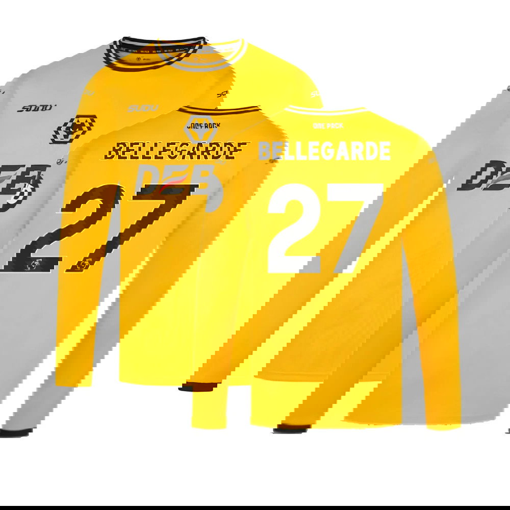 2024-2025 Wolves Long Sleeve Home Shirt (Bellegarde 27)