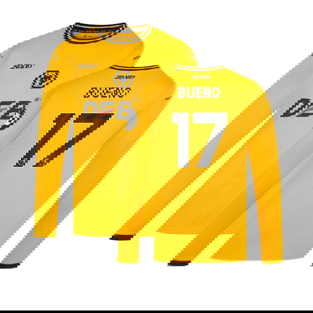 2024-2025 Wolves Long Sleeve Home Shirt (Bueno 17)