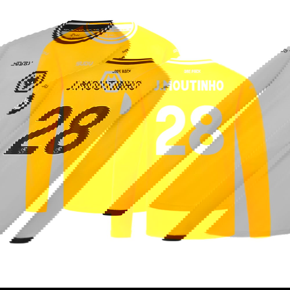 2024-2025 Wolves Long Sleeve Home Shirt (Kids) (J.Moutinho 28)