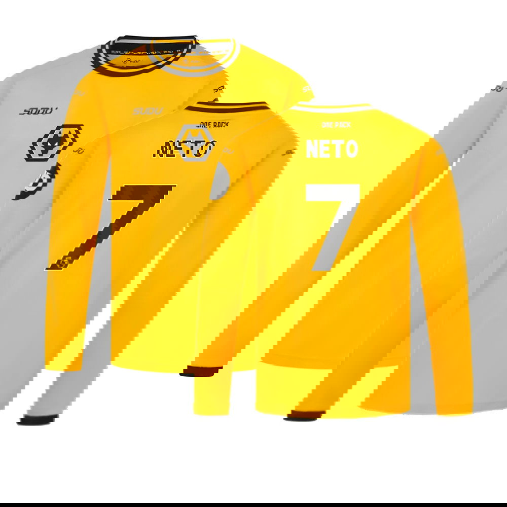 2024-2025 Wolves Long Sleeve Home Shirt (Kids) (Neto 7)