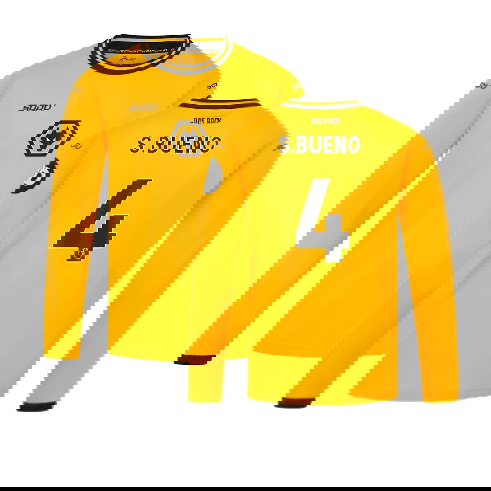 2024-2025 Wolves Long Sleeve Home Shirt (Kids) (S.Bueno 4)