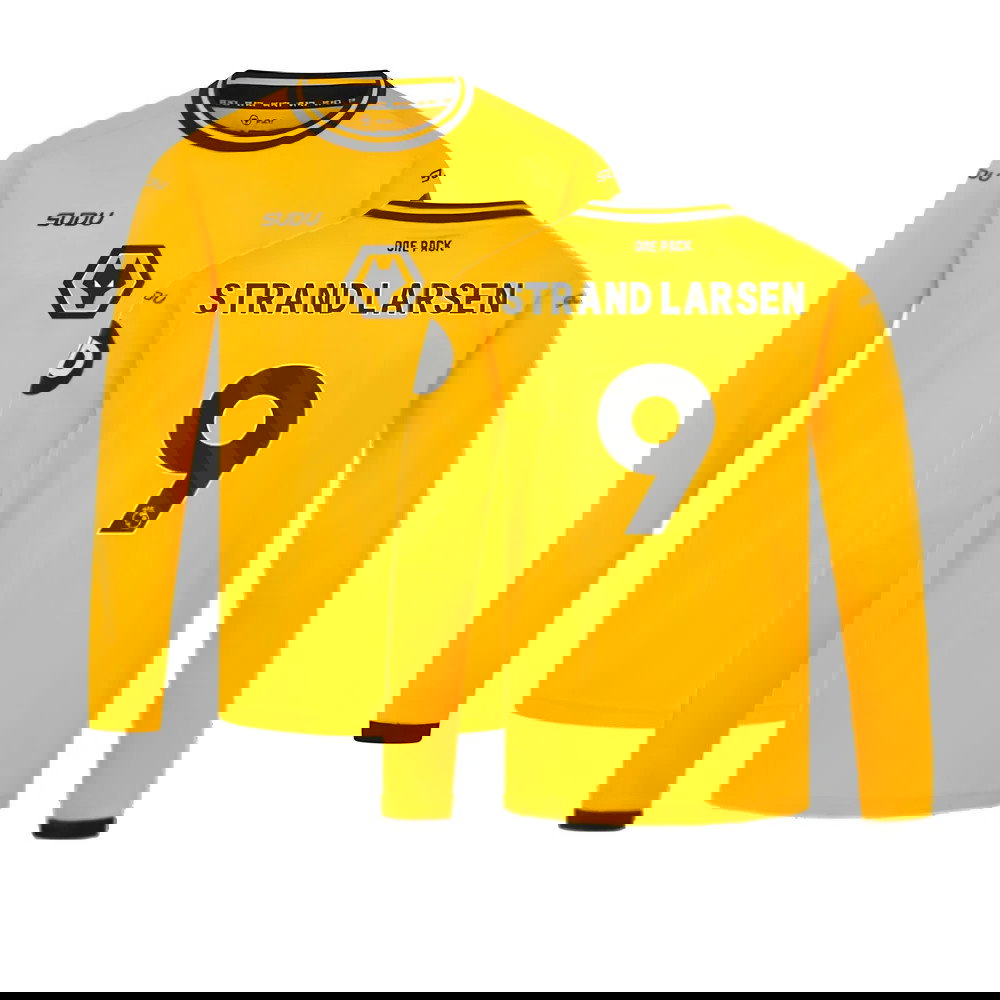 2024-2025 Wolves Long Sleeve Home Shirt (Kids) (Strand Larsen 9)