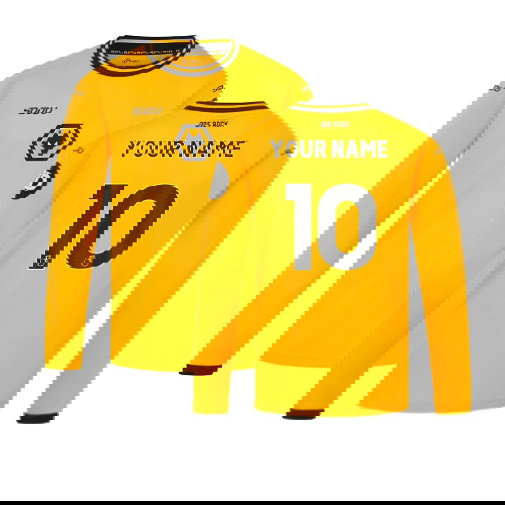 2024-2025 Wolves Long Sleeve Home Shirt (Kids) (Your Name)