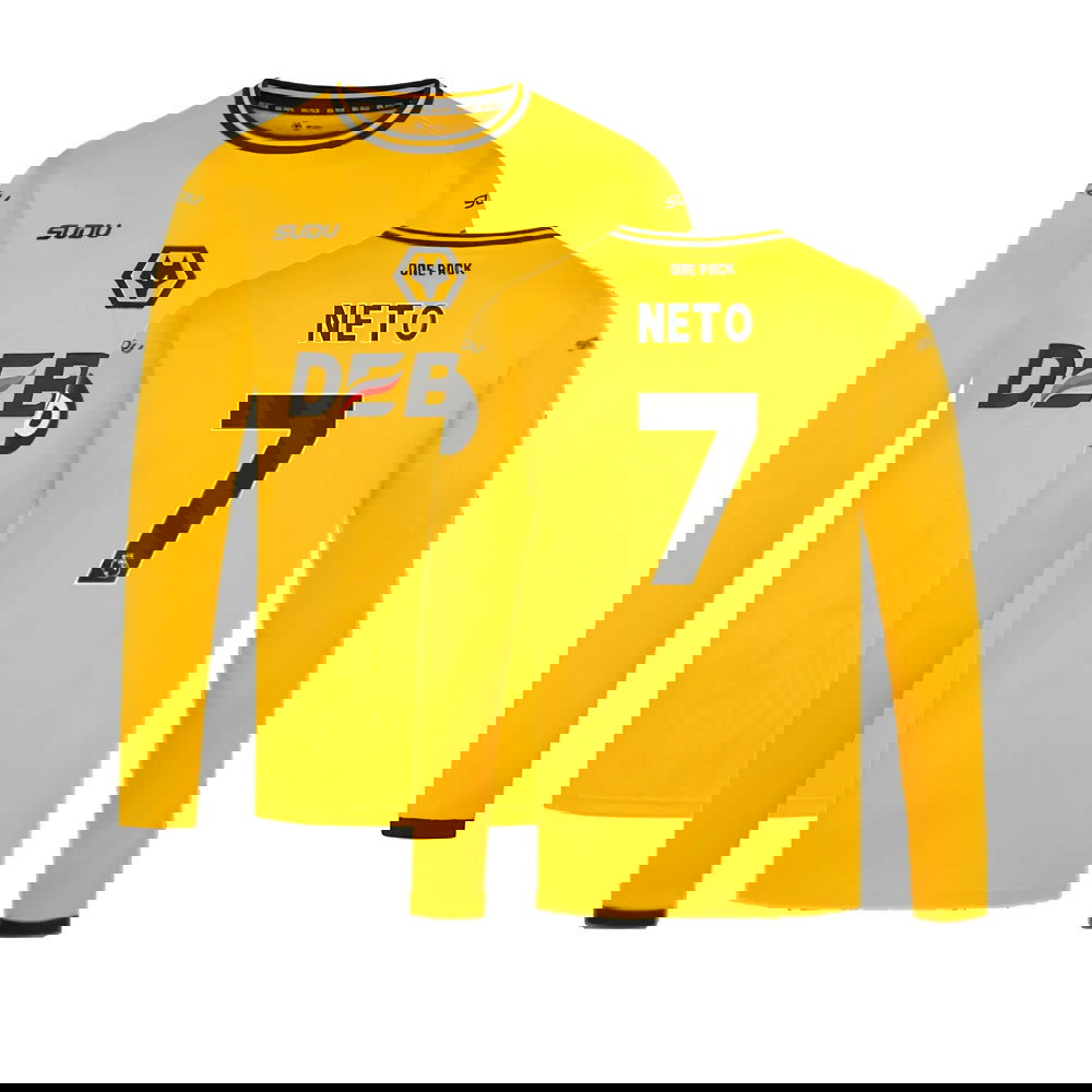 2024-2025 Wolves Long Sleeve Home Shirt (Neto 7)