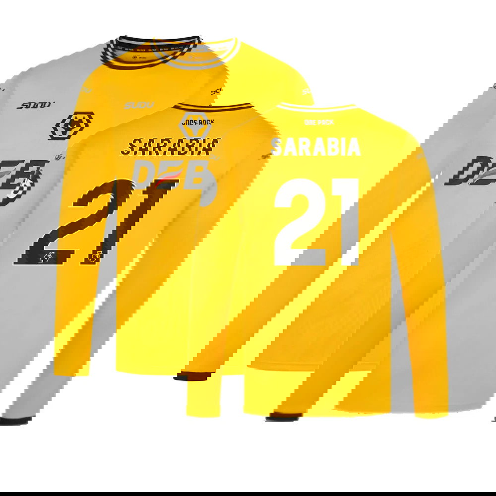 2024-2025 Wolves Long Sleeve Home Shirt (Sarabia 21)