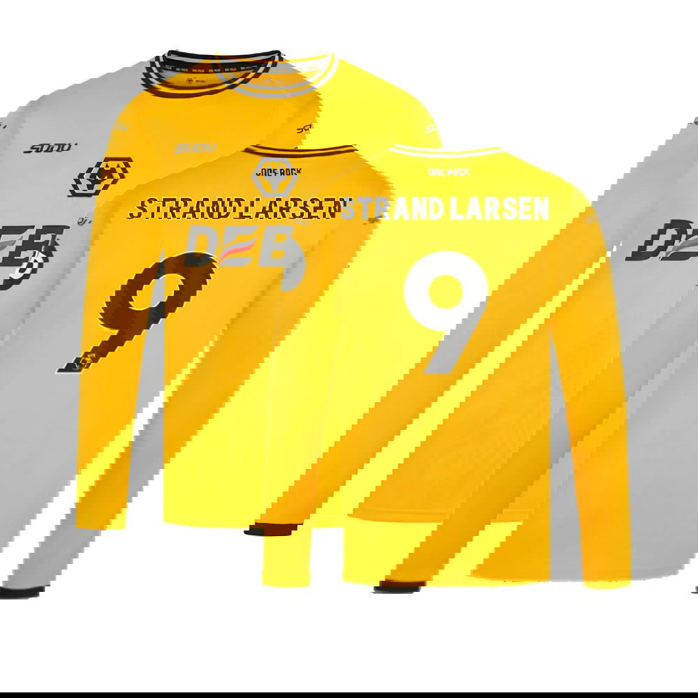 2024-2025 Wolves Long Sleeve Home Shirt (Strand Larsen 9)