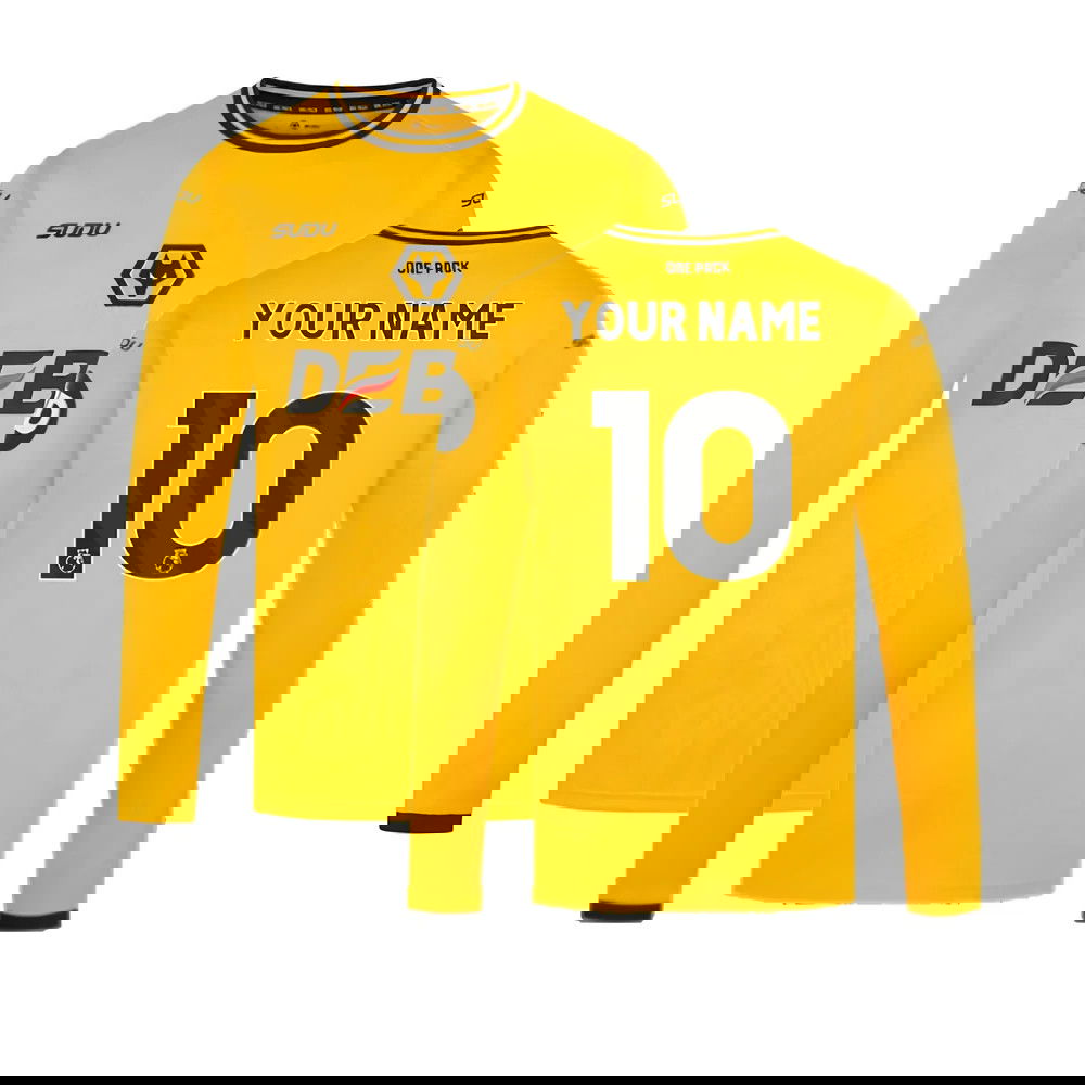 2024-2025 Wolves Long Sleeve Home Shirt (Your Name)