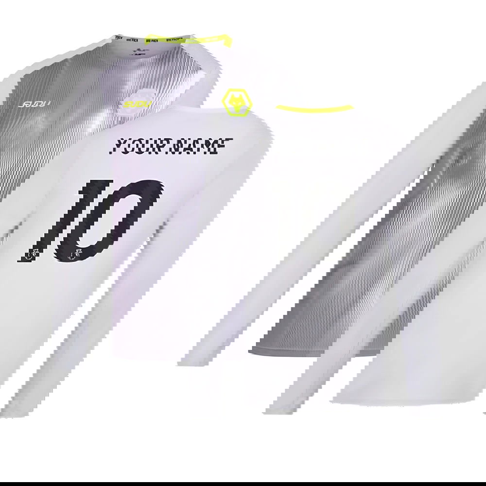 2024-2025 Wolves Players Training Long Sleeved Tee (Grey) (Your Name)