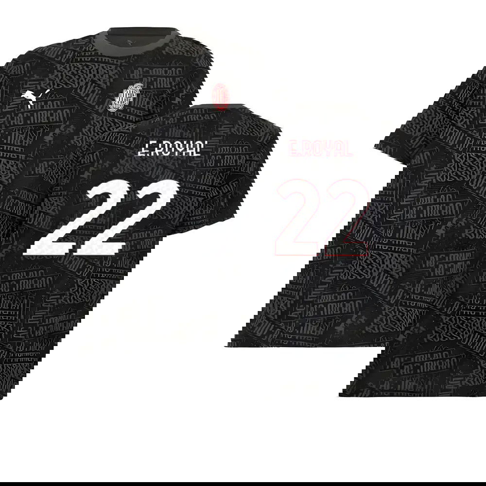 2025-2026 AC Milan ftblCulture Tee AOP (Black) (E.Royal 22)