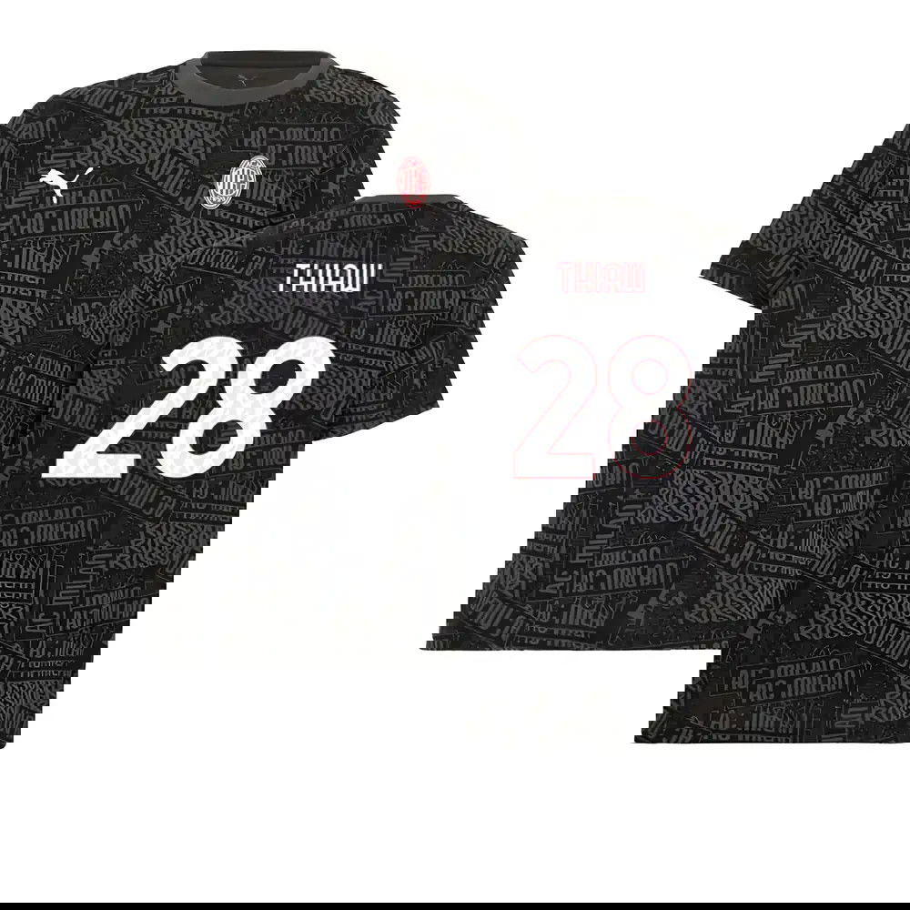 2025-2026 AC Milan ftblCulture Tee AOP (Black) (Thiaw 28)