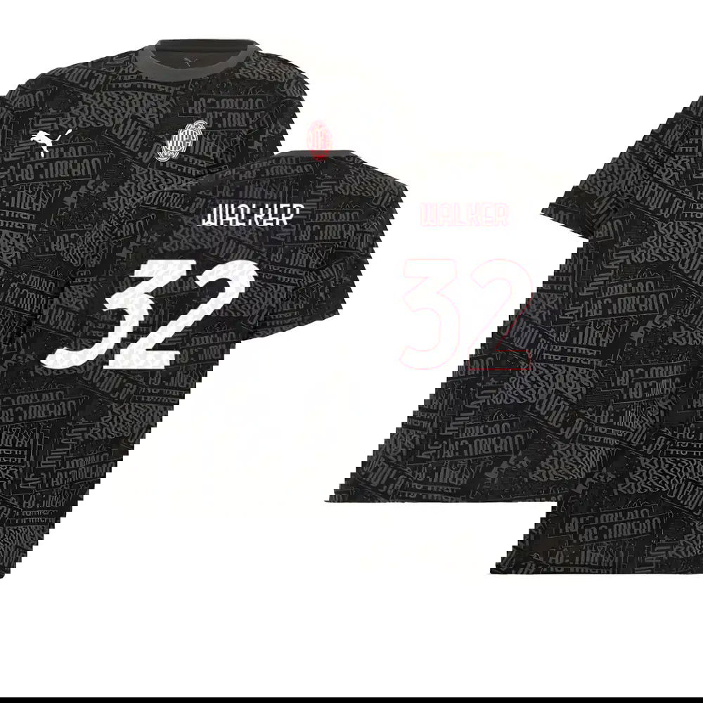 2025-2026 AC Milan ftblCulture Tee AOP (Black) (Walker 32)