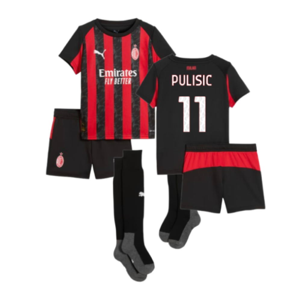2025-2026 AC Milan Home Mini Kit (Pulisic 11)