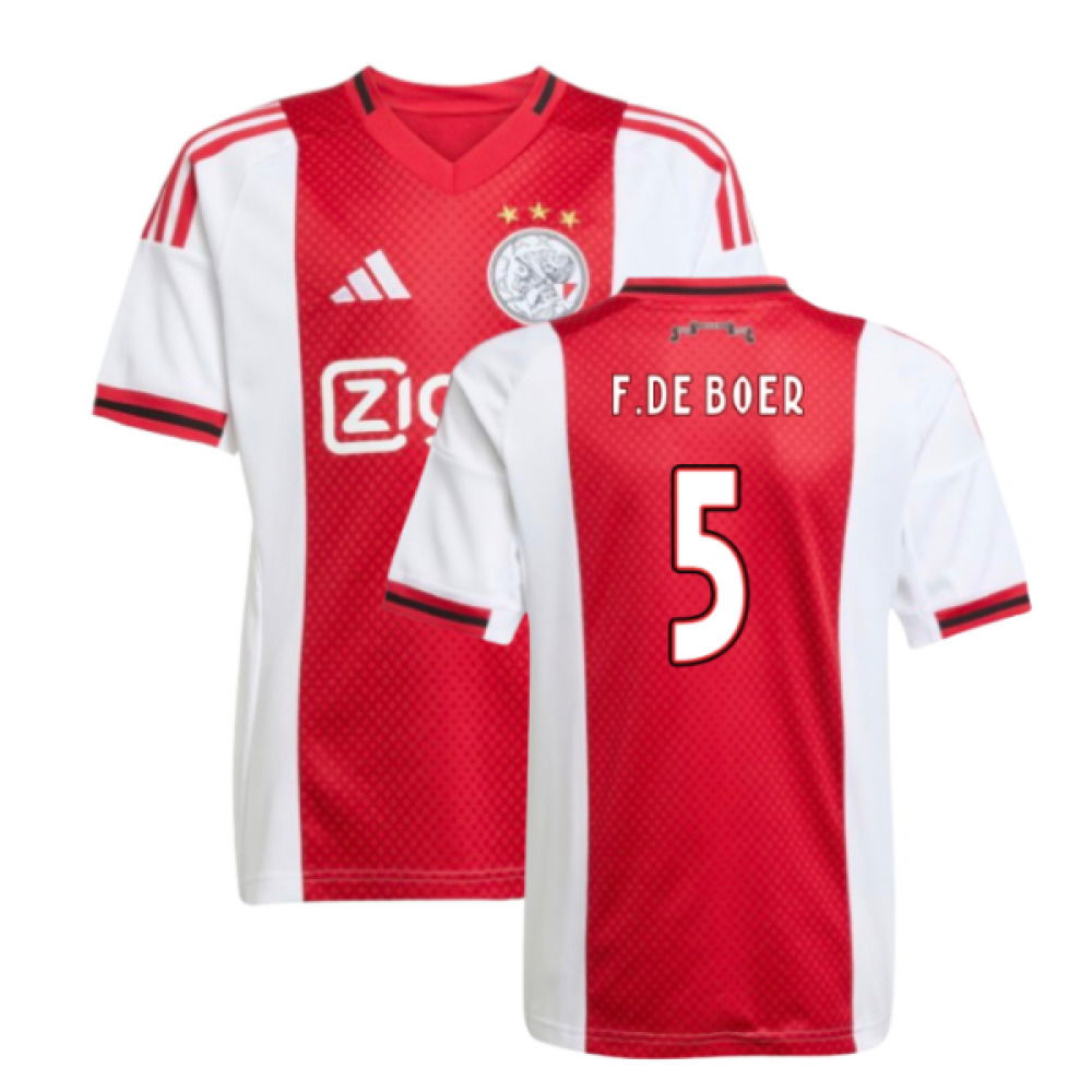 2025-2026 Ajax Home Shirt (Kids) (F.De Boer 5)