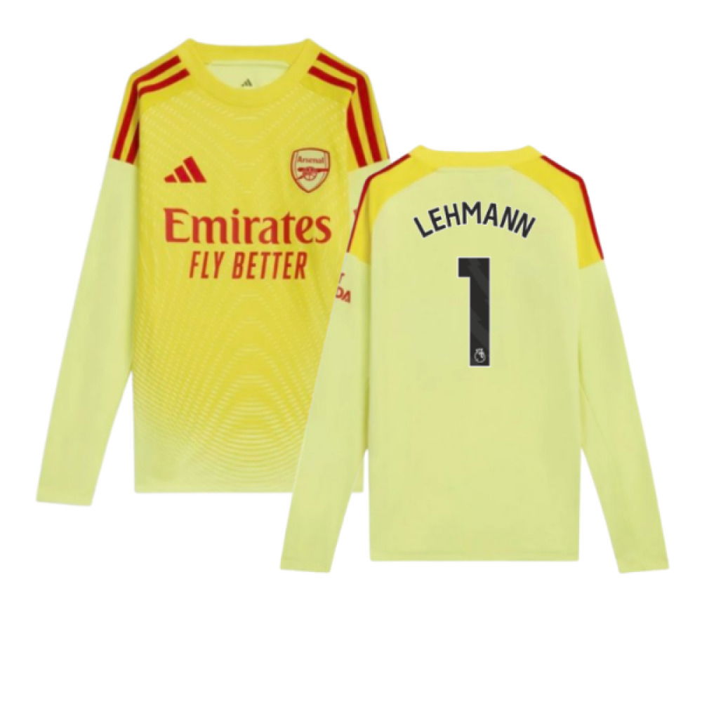 2025-2026 Arsenal Home Goalkeeper Shirt (Yellow) - Kids (Lehmann 1)