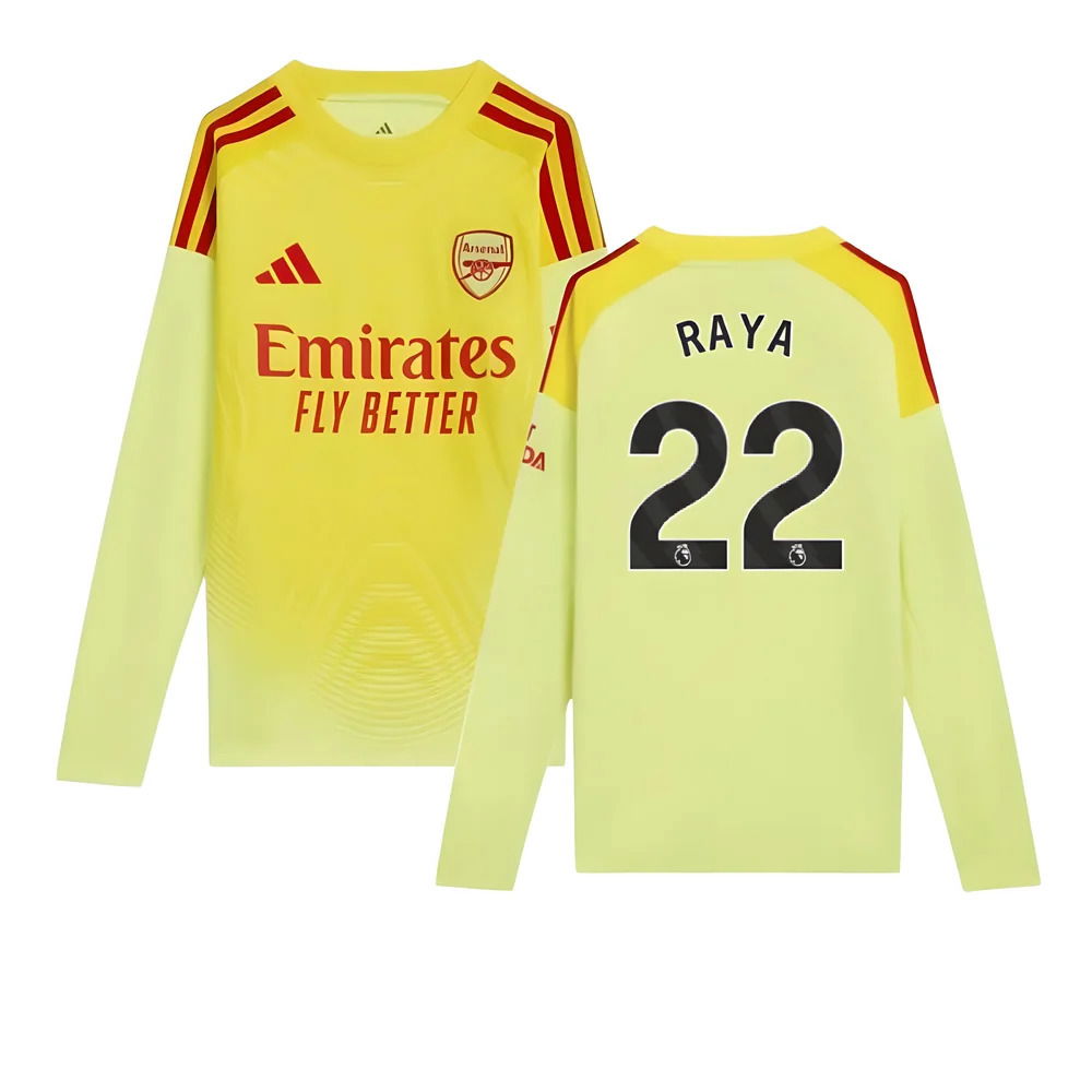 2025-2026 Arsenal Home Goalkeeper Shirt (Yellow) - Kids (Raya 22)